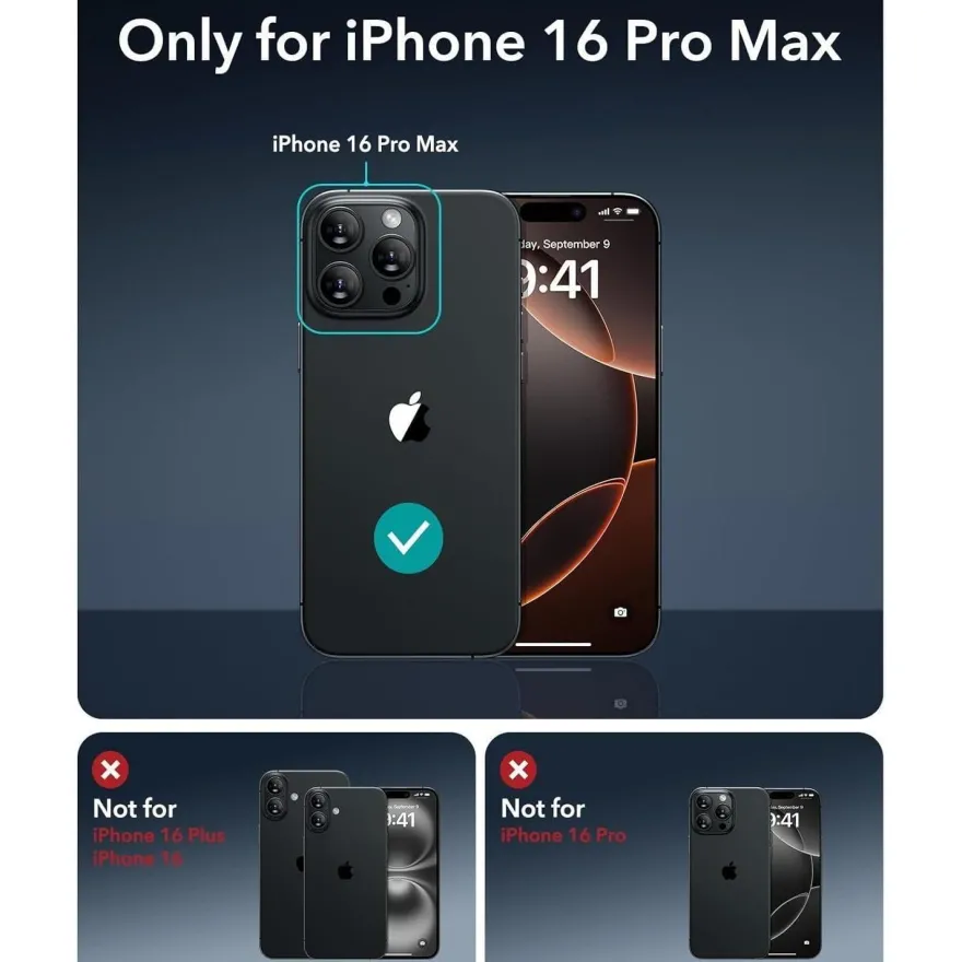 ESR MagSafe Hülle für iPhone 16 Pro Max, Militärnorm Schutz, Kratzfest, Mattiert