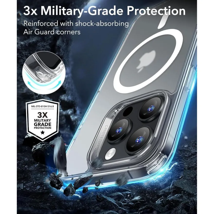 ESR MagSafe Hülle für iPhone 16 Pro Max, Militärnorm Schutz, Kratzfest, Mattiert
