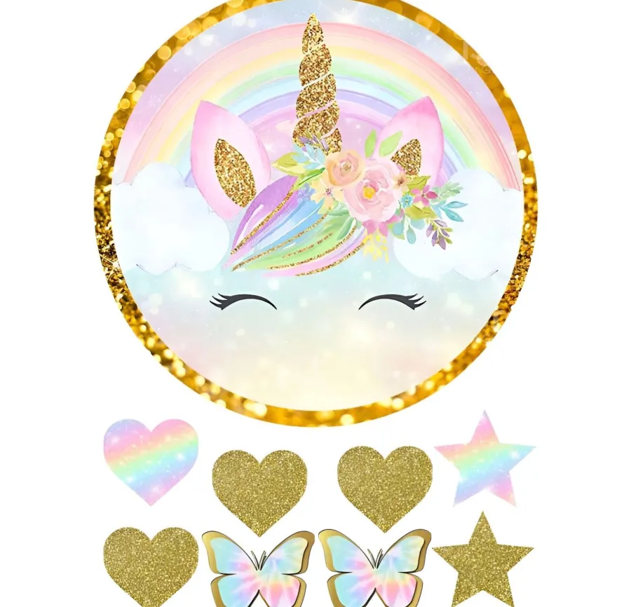 Essbar Einhorn Unicorn Tortenaufleger Tortenbild Fototorte Zuckerbild 11