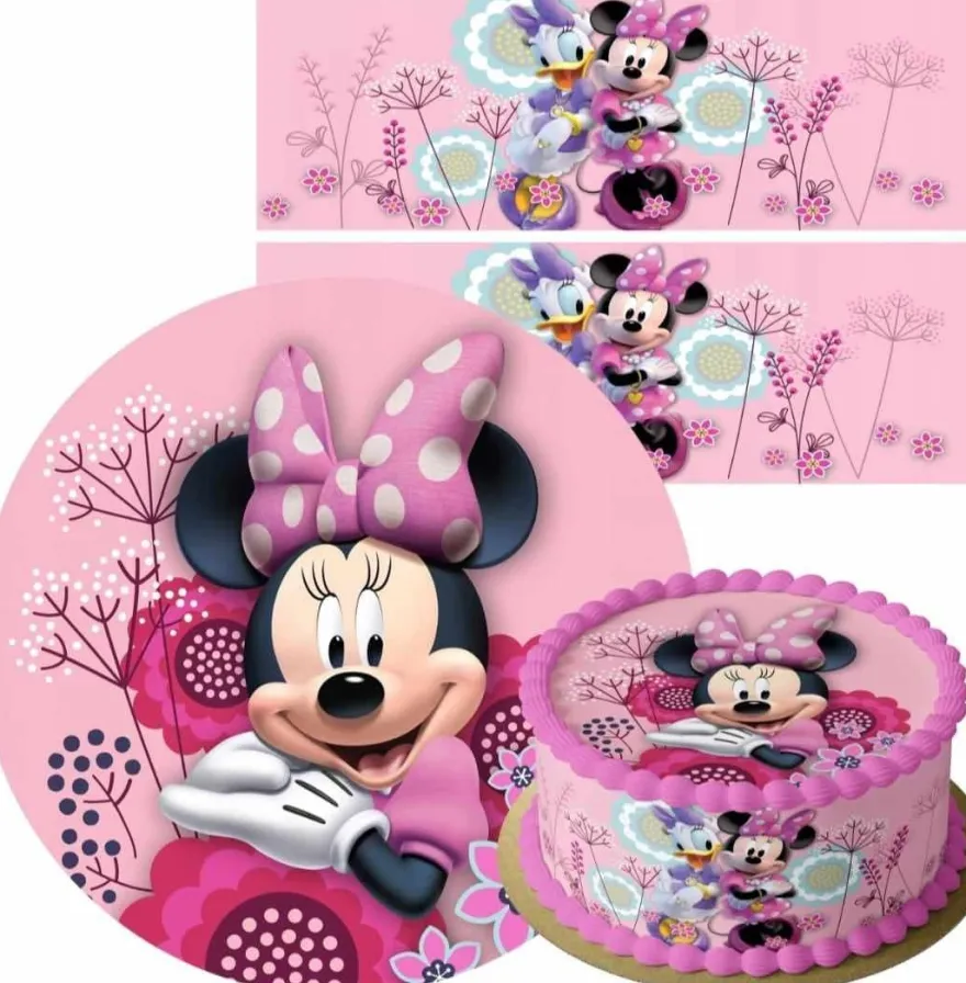 Essbar Minnie Mouse Mickey Mouse Torte Tortenbild Fototorte Zuckerbild Geburstag 05