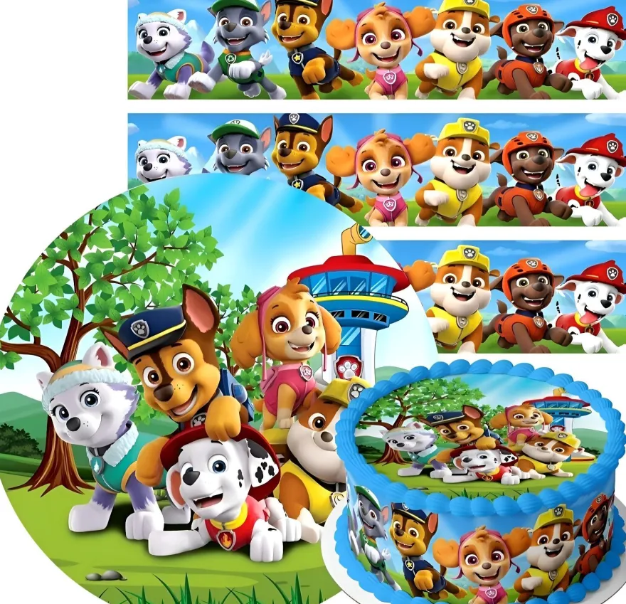 Essbar Paw Patrol Torte Tortenbild Fototorte Zuckerbild Geburstag 21