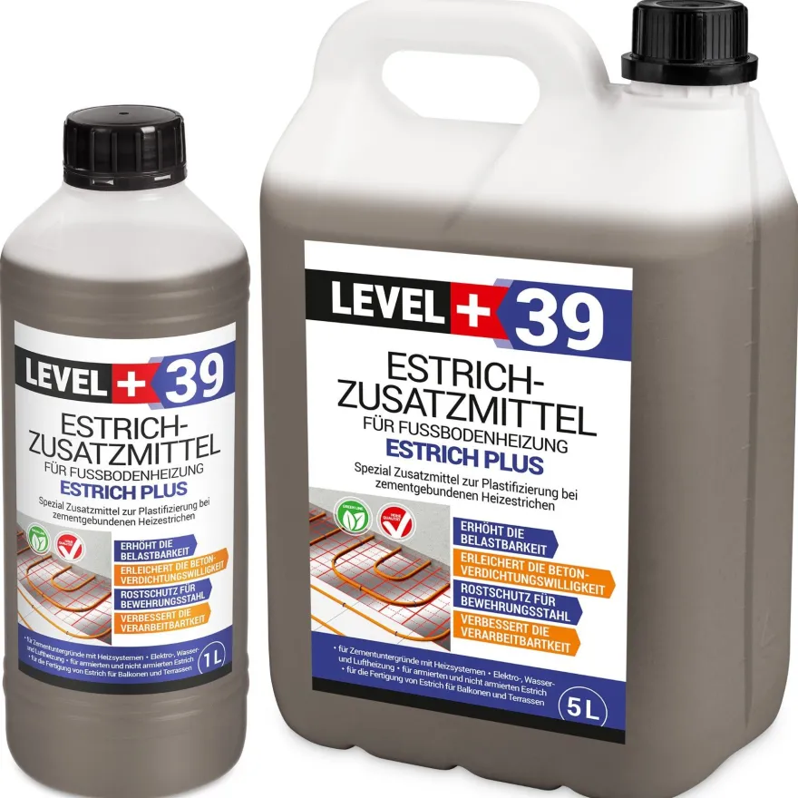 Estrichzusatzmittel 50L Fussbodenheizung Heizestrich - Zementestrich Profi L+39
