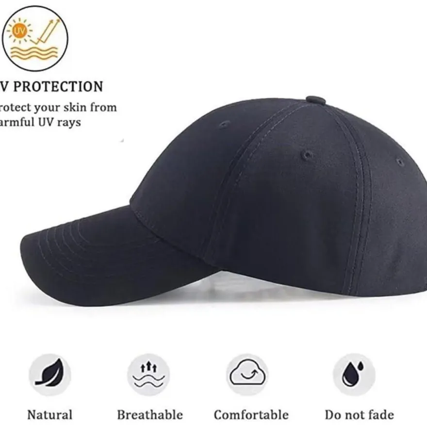 Etyepoh Baseball Cap Herren Damen Unisex Verstellbar Reine Farbe Baseboard