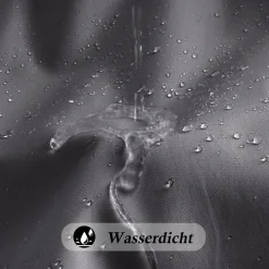 EurCross Duschvorhang 180x180 Dunkelgrau Wasserdicht Textil Polyester Stoff