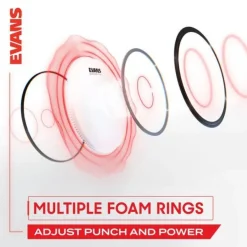Evans BD24EMADCW 24 Bassdrum Fell White Coated