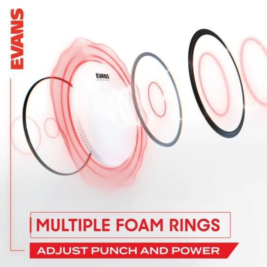 Evans BD24EMADCW 24 Bassdrum Fell White Coated