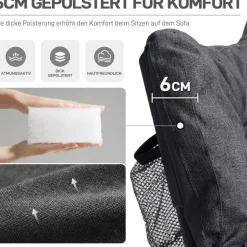 EVER Advanced Campingstuhl Klappbar für 2 Personen, Faltsofa 320KG Belastbar