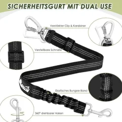 Eyein Hundegeschirr mit Sicherheitsgurt für Auto, atmungsaktiv, verstellbar