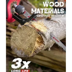 EZARC Säbelsägeblätter für Holz 5tlg 225mm - Astsägeblätter mit geschliffenen