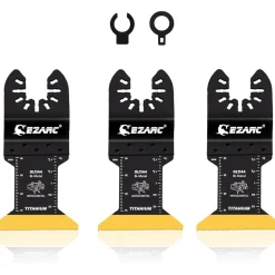 EZARC 3tlg Titan Multitool Sägeblätter - Oszillierend, Universal Schnellwechsel