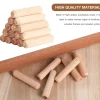 Faankiton 250 Stück Holzdübel Set 8x40mm, Riffeldübel aus Buche für Möbel und