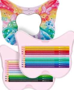 Faber-Castell Geschenkset Sparkle Buntstifte Schmetterling 201971 20-tlg