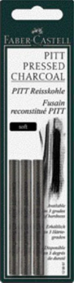 Faber Castell Reisskohle fettfrei Pitt soft 3er