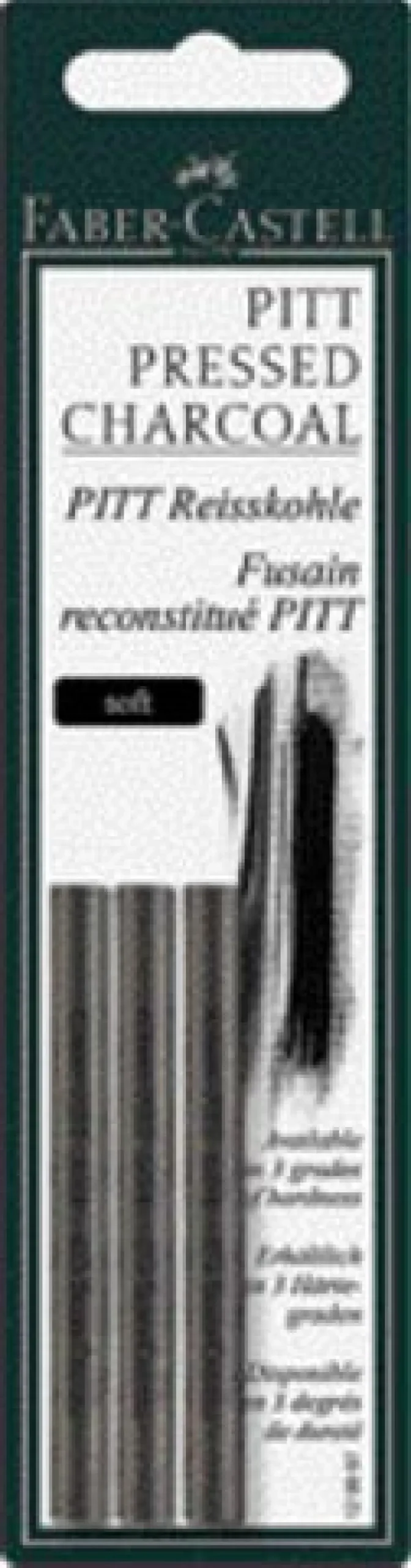 Faber Castell Reisskohle fettfrei Pitt soft 3er