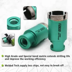 Fachlich Diamant-Bohrkronen 25mm M14 Gewinde, 2 Stück für Fliesen, Beton