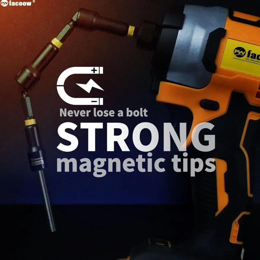 Facoow Magnetisches Stecknuss Set, 55 Teile, Metrisch & SAE, Nuss Adapter