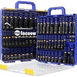 Facoow Magnetisches Stecknuss Set, 55 Teile, Metrisch & SAE, Nuss Adapter
