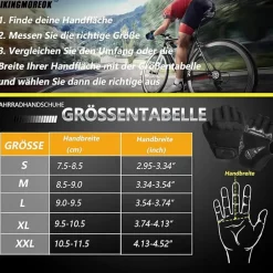 Fahrradhandschuhe Herren Damen Halbfinger Atmungsaktiv Stoßdämpfend XL