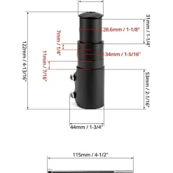 Fahrrad Lenkererhöhung Vorbau Adapter 28.6mm Schwarz - E-Bike SEO