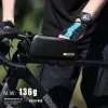 Fahrradtasche Rahmentasche 1.5L Wasserdicht Schwarz-2 7.2 Zoll