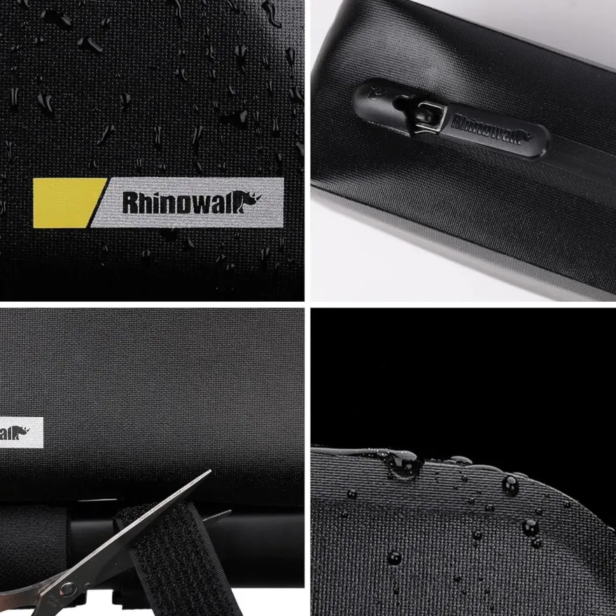 Fahrradtasche Rahmentasche 1.5L Wasserdicht Schwarz-2 7.2 Zoll