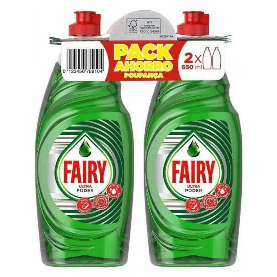Fairy Ultra Poder Lavavajillas Concentrado Lote 2 X 650ml