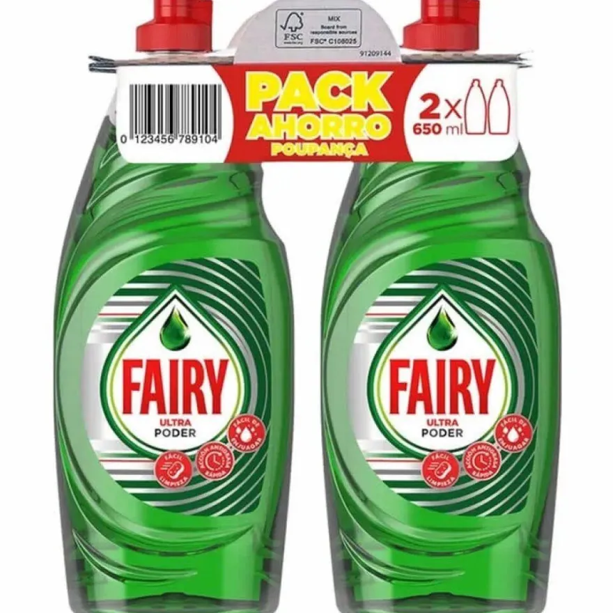 Fairy Ultra Poder Lavavajillas Concentrado Lote 2 X 650ml