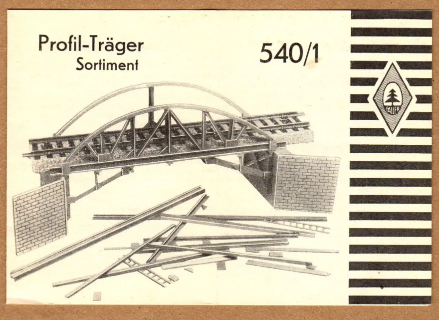 Faller H0 Anleitung Bauanleitung Instruction 540/1 Profile Stahlprofile T-Träger Set