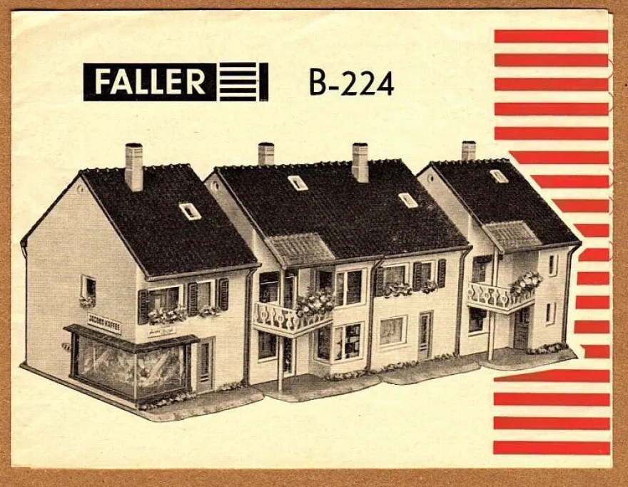 Faller H0 Anleitung Bauanleitung Instruction B-224 Reihenhäuser 4x Reihenhaus