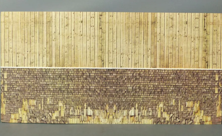 Faller H0 612 Mauerplatte Pappe Dekobogen Schindeln Holz Mauerbogen Bastelplatte NEU