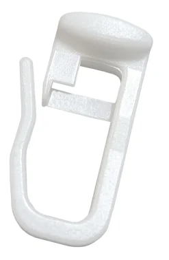 Faltengleiter/ Gardinenhaken mit Flachkopf 11x9mm, Kunststoff, weiß
