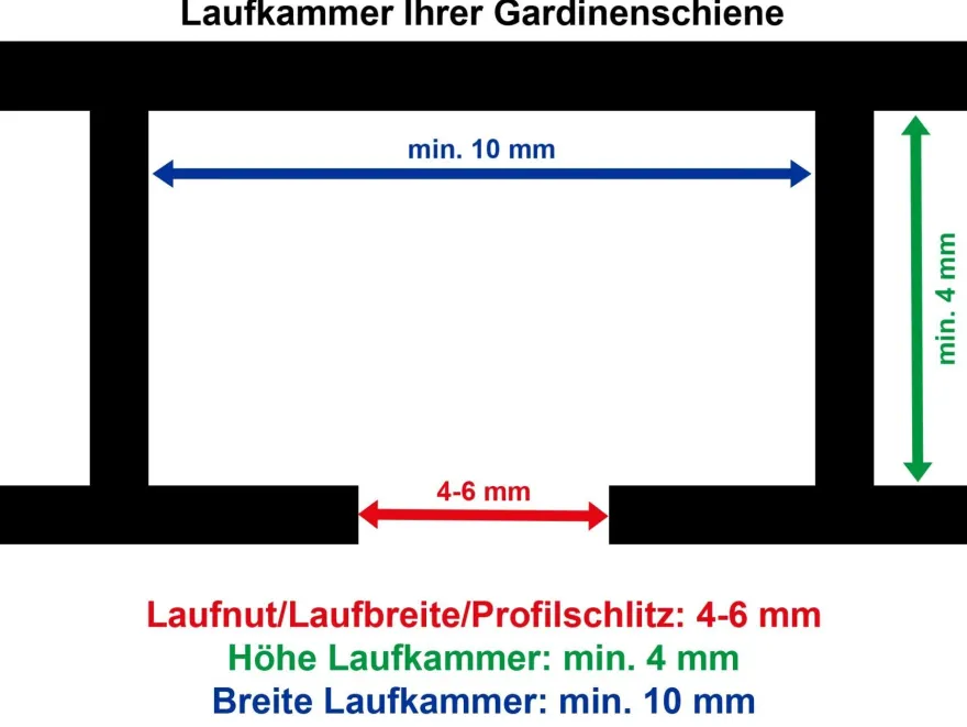 Faltengleiter/ Gardinenhaken mit Flachkopf 11x9mm, Kunststoff, weiß
