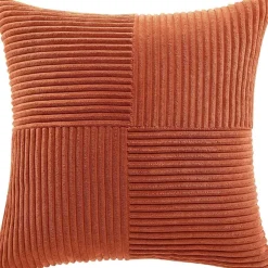 FDTERN 2er Set Kord Kissenbezüge 40x40CM Karamell, Weich & Modern für Sofa