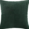 FDTERN 2er Set Kordsamt Kissenbezüge 40x40 cm Dunkelgrün - Weich & Pflegeleicht