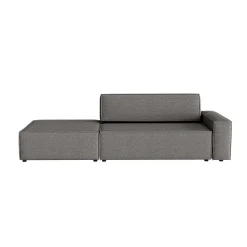 FEDVE Lummo Si Ecksofa mit Schlafcouch, Stauraum und abnehmbarem Pouf