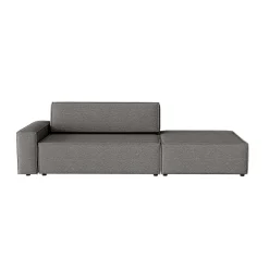 FEDVE Lummo Si Ecksofa mit Schlafcouch, Stauraum und abnehmbarem Pouf