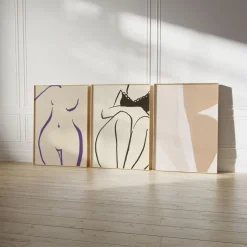 Feminine Porträt Poster · Geschenkidee · Feminine Figuren Körperkunst Maritim