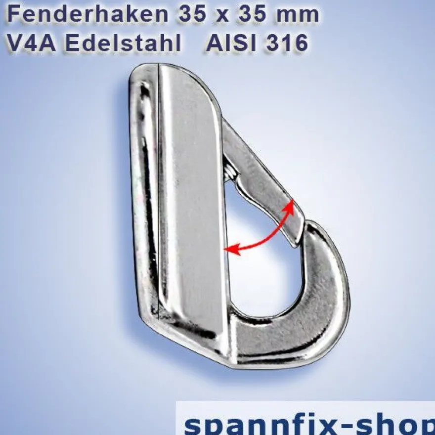 Fenderhaken Verdeckauge Edelstahl Fender Halter Haken Fenderhalter Bootsport