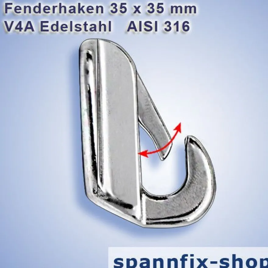 Fenderhaken Verdeckauge Edelstahl Fender Halter Haken Fenderhalter Bootsport