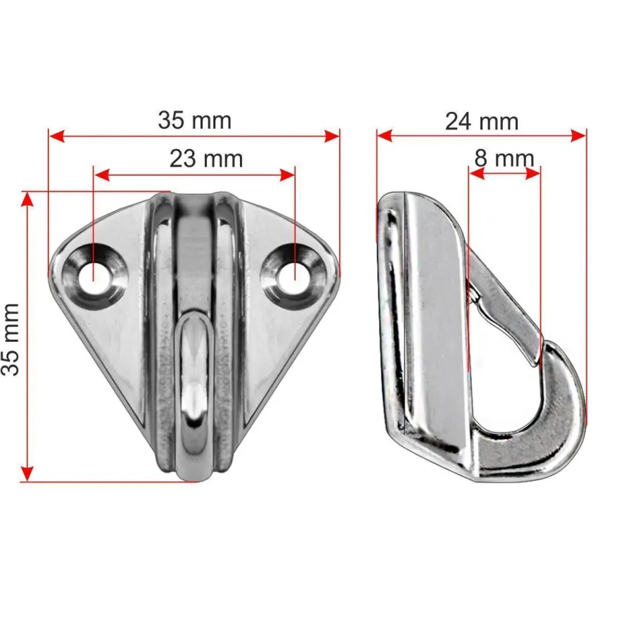 Fenderhaken Verdeckauge Edelstahl Fender Halter Haken Fenderhalter Bootsport
