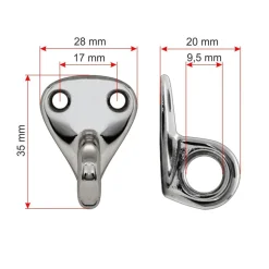 Fenderhaken Verdeckauge Edelstahl Fender Halter Haken Fenderhalter Bootsport
