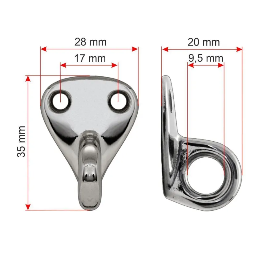 Fenderhaken Verdeckauge Edelstahl Fender Halter Haken Fenderhalter Bootsport