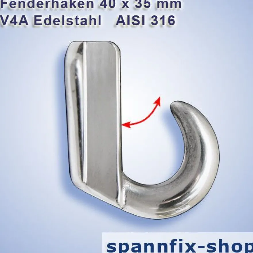 Fenderhaken Verdeckauge Edelstahl Fender Halter Haken Fenderhalter Bootsport