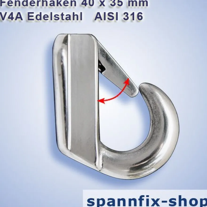 Fenderhaken Verdeckauge Edelstahl Fender Halter Haken Fenderhalter Bootsport