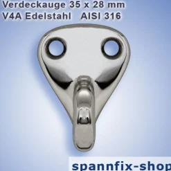 Fenderhaken Verdeckauge Edelstahl Fender Halter Haken Fenderhalter Bootsport