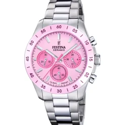 Festina Damenuhr Chronograph Stahl/Rosa F20693/2