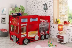 Feuerwehrbett Doppelbett mit Matratze + Rost