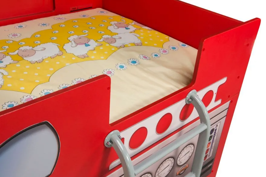 Feuerwehrbett Doppelbett mit Matratze + Rost