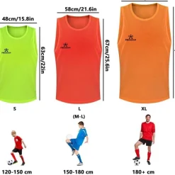 Fibogoup Fußball Trainingsweste Rot S - Ideal für Teamtraining und Sportarten