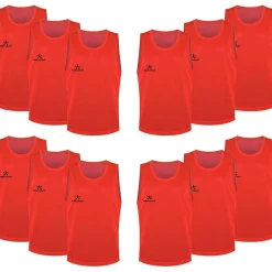 Fibogoup Fußball Trainingsweste Rot S - Ideal für Teamtraining und Sportarten